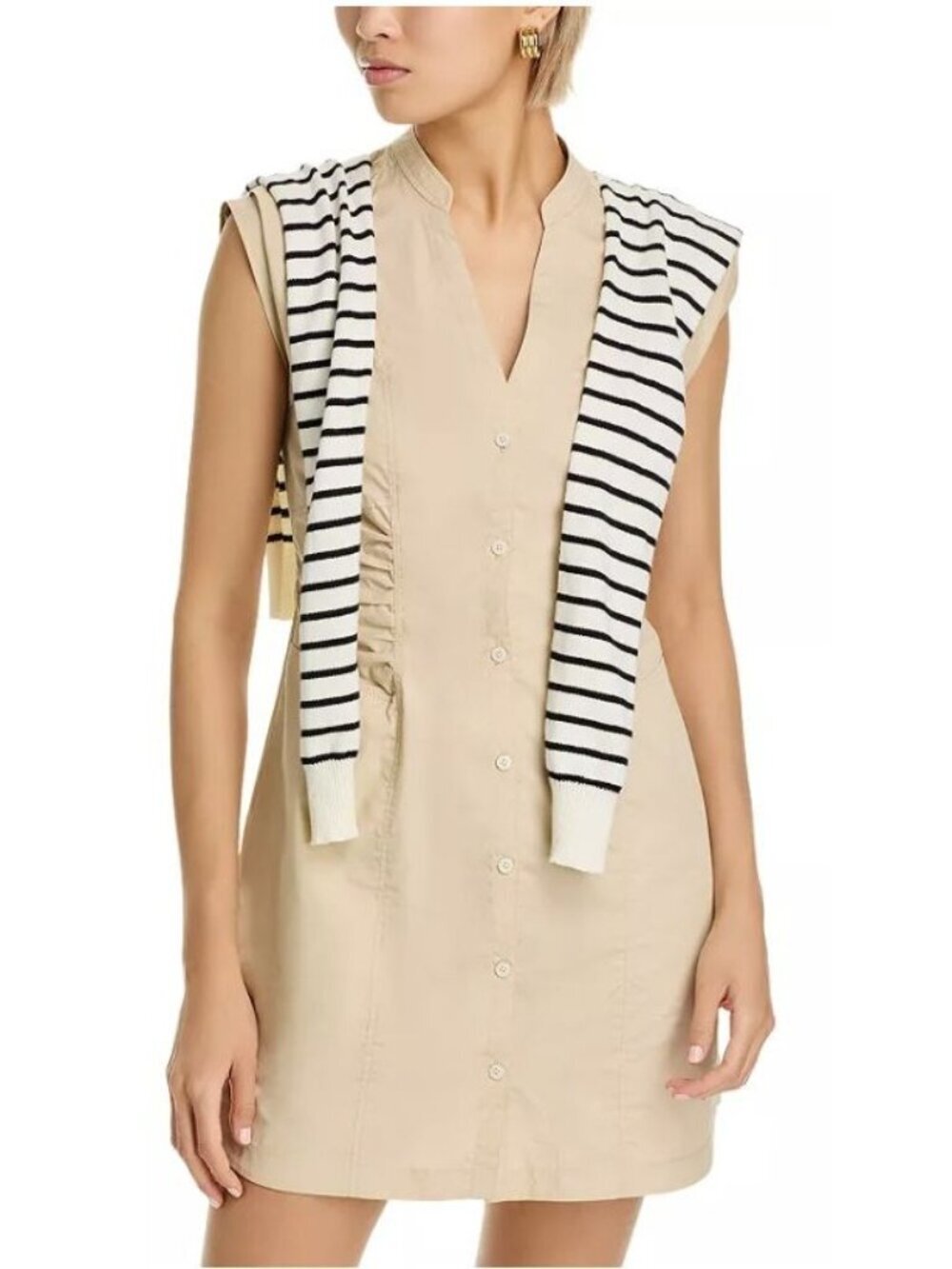Derek Lam Lotte Safari Dress w/ faux sweater Size 8 New